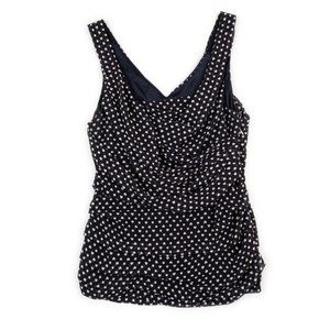 EXPRESS black & white heart print sleeveless top size M